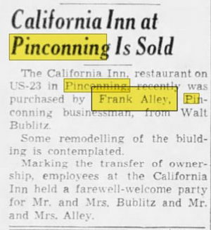 California Inn - Aug 29 1947 Article